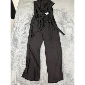 Lauren Ralph Lauren Black Wide Leg Jumpsuit Wrap Belt Long Sleeve 14W NWT